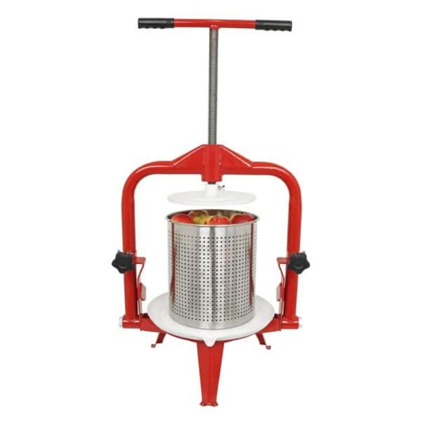 white-91392_01_02 Fruktpresse 14 liter rustfritt stål
